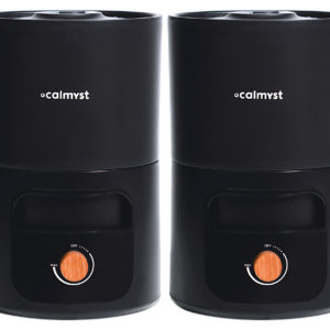 Calmyst Humidifiers for Bedroom 4L - BPA Free - 401 Sq Ft, Whisper Quiet, 360° Nozzles, Dishwasher Safe, Auto Shut Off, Top Fill Humidifier for Large Room, Humidifiers for Baby Essential Oils - 2PACK